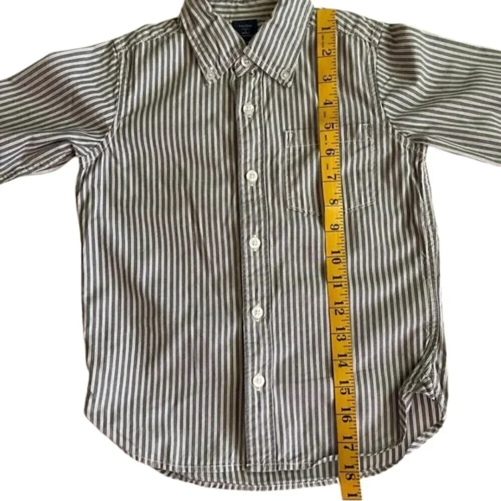 Baby Gap Boys Striped Long Sleeve Button-Up Shirt Size 5